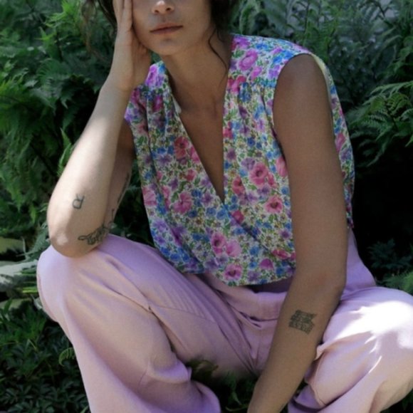 Zara Floral Bodysuit Size Small - Picture 1 of 8